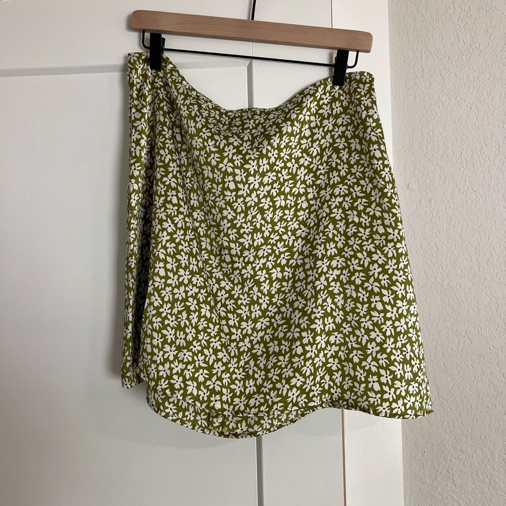 Reformation satin skirt